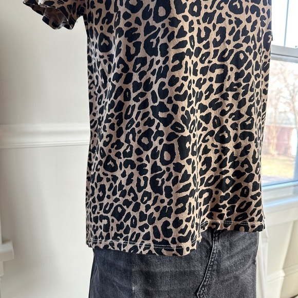 Zara high-low cotton T shirt | animal print - Picture 3 of 6
